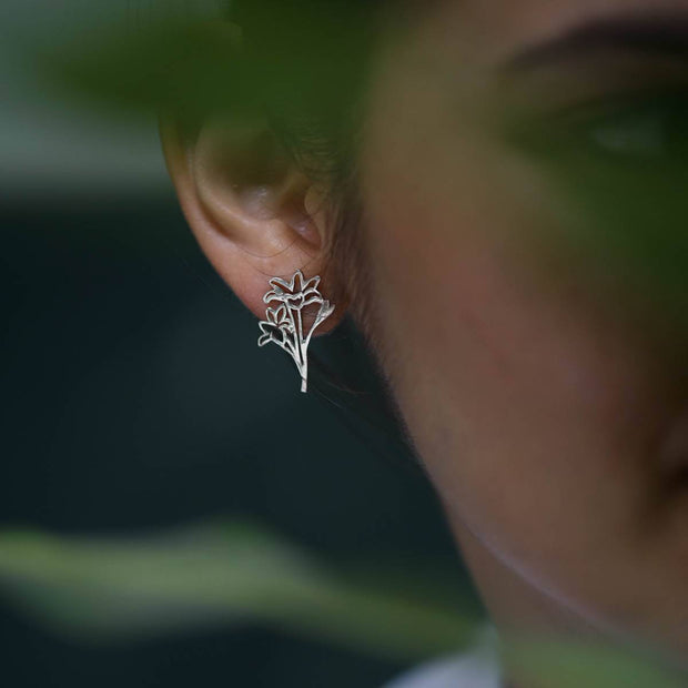 Rajanigandha Elegant Silver Earrings for a Stunning Look