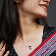 Elegance in Silver: Jaswandi Mangalsutra Chain