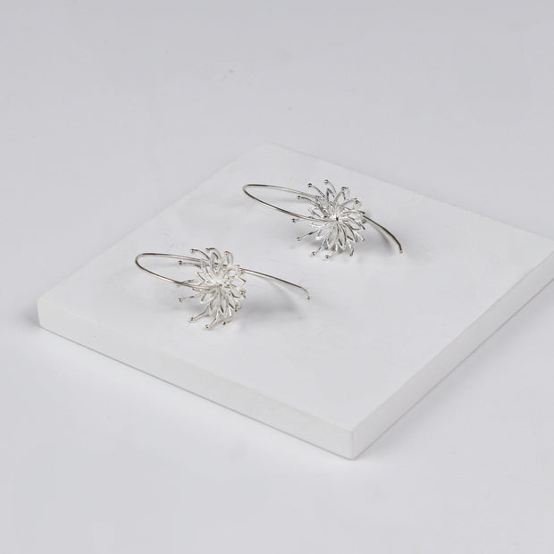 Elegant Bramhakamal Flower Earrings for a Nature-Inspired Look
