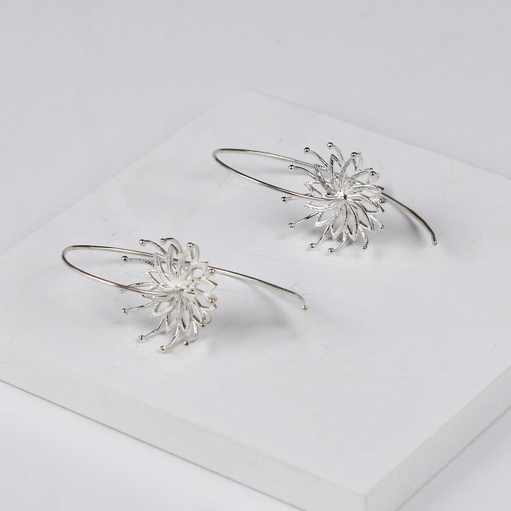 Elegant Bramhakamal Flower Earrings for a Nature-Inspired Look