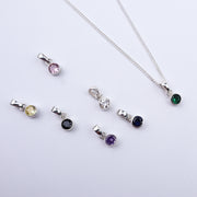 Set de pendentifs arc-en-ciel en zircon cubique et argent sterling 92,5 ̧